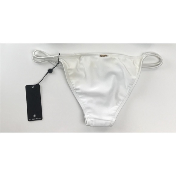 NEW Wildfox Cheeky Swim Bikini White Bottom - Picture 2 of 2